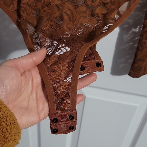 Fashion Nova Chocolate Lace Bodysuit - Picture 9 of 10